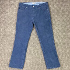 Peter Millar Corduroy Pants Men's 35 x 27 Blue Crown Superior Soft Five Pocket